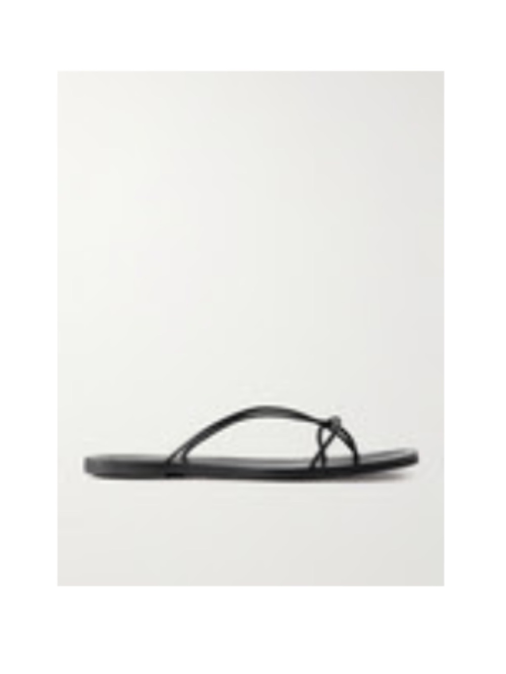 St Agni Black Leather Flat Sandals Size 38